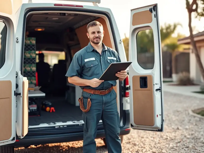 Shane Robert Hooper, master plumber and owner of AllStar Home Services, at work in Apache Junction, AZ