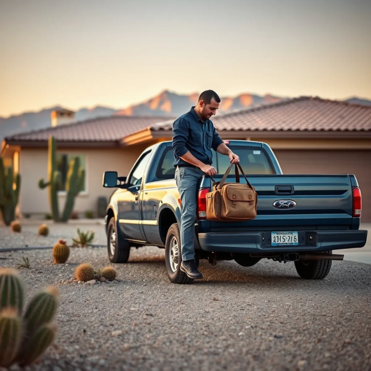 Plumber installing a water softener at a Cortez Ranch home in Apache Junction, AZ