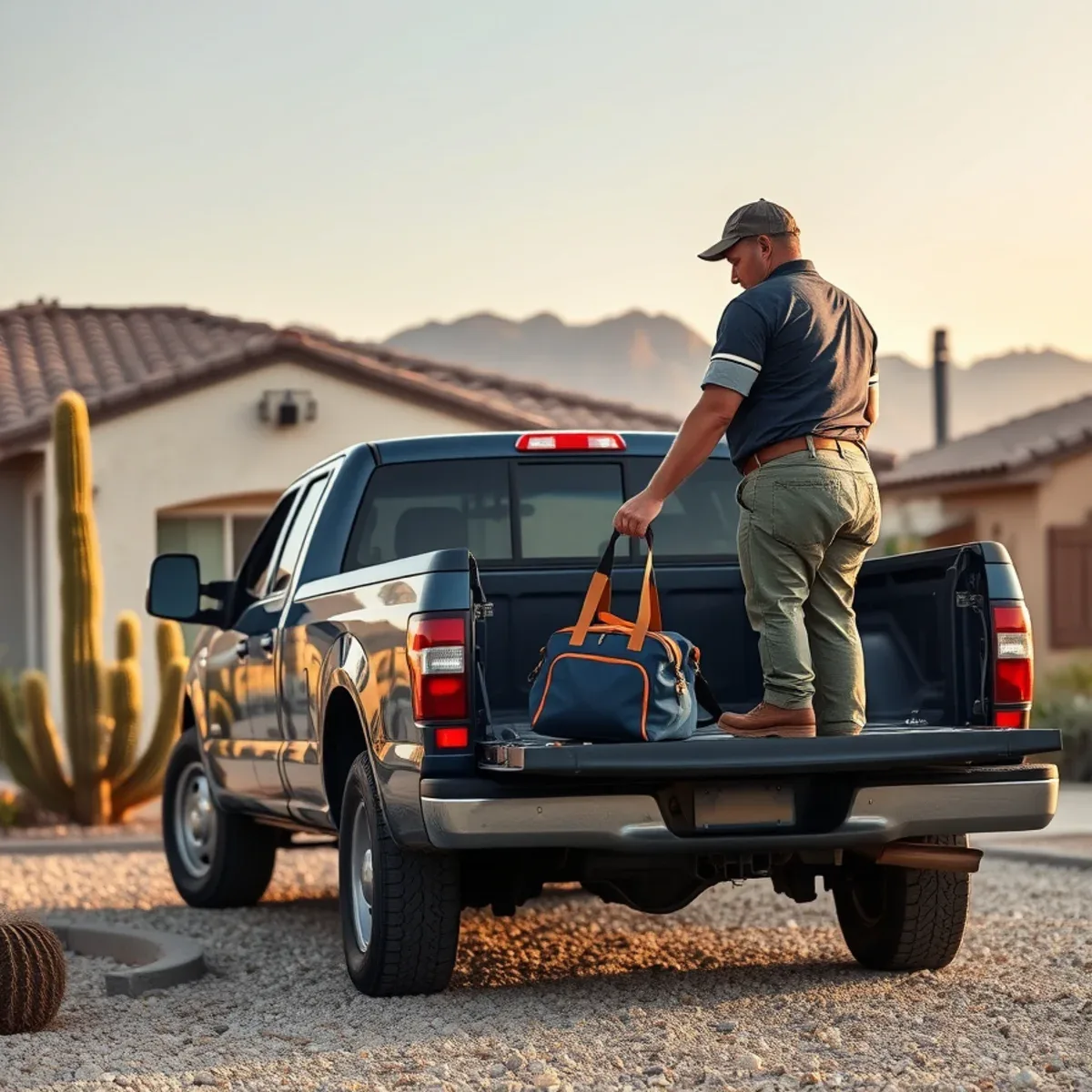 Well pressure tank service at a rural property in the Goldfield area near Apache Junction, AZ