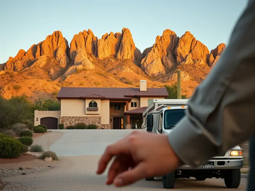 Custom homes at the base of the Superstition Mountains in Apache Junction, AZ where foothill plumbing issues are common