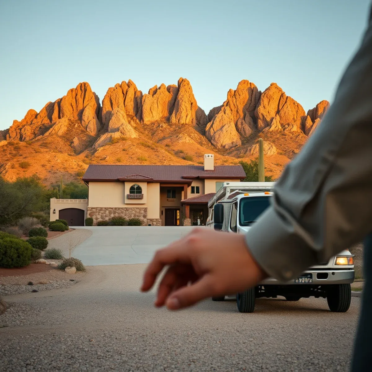 Custom homes at the base of the Superstition Mountains in Apache Junction, AZ where foothill plumbing issues are common