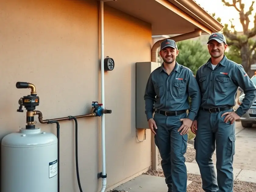 Multi-stage well water filtration system with sediment and iron removal at a Gold Canyon, AZ property